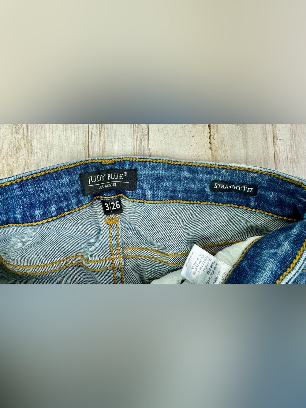Judy Blue Jeans Womens 3/26 Blue Mid Rise Straight Fit - Picture 4 of 12